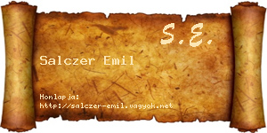 Salczer Emil névjegykártya
